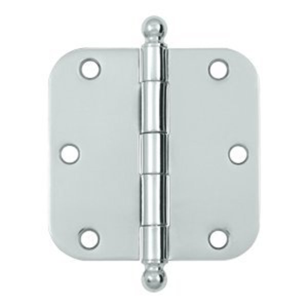 Deltana S35R526-BT Ball Tip 5/8 Radius Hinge Polished Chrome, 10PK S35R526-BT-XCP10